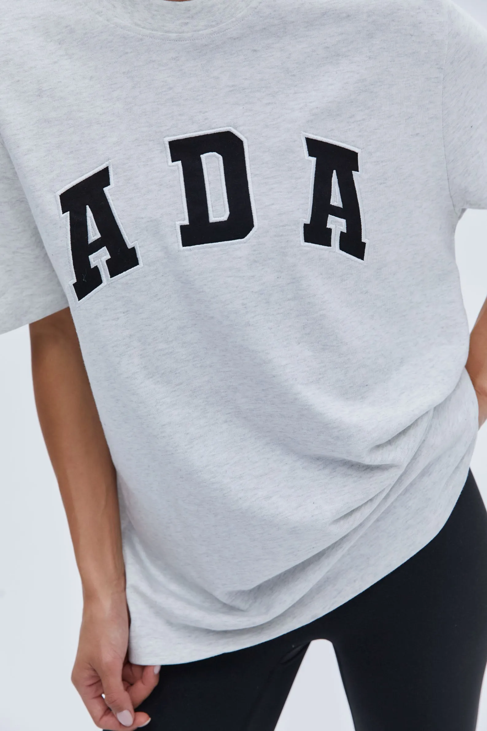 ADA Short Sleeve Oversized T-shirt - Grey Melange