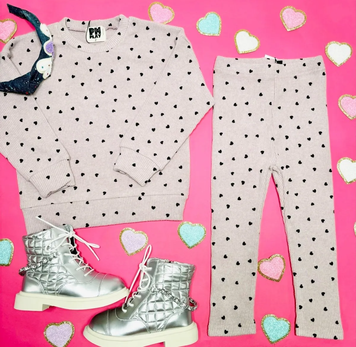 ALICE HEARTS SWEATSHIRT AND LEGGINGS SET