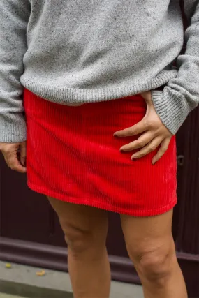 Bellerose Sanguine Red Sour Corduroy Skirt