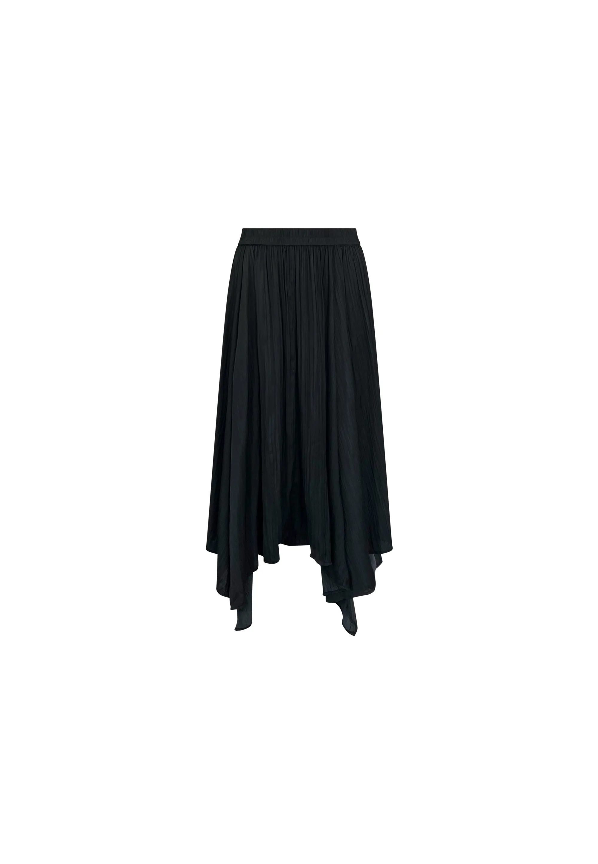 Black Plisse Full Skirt