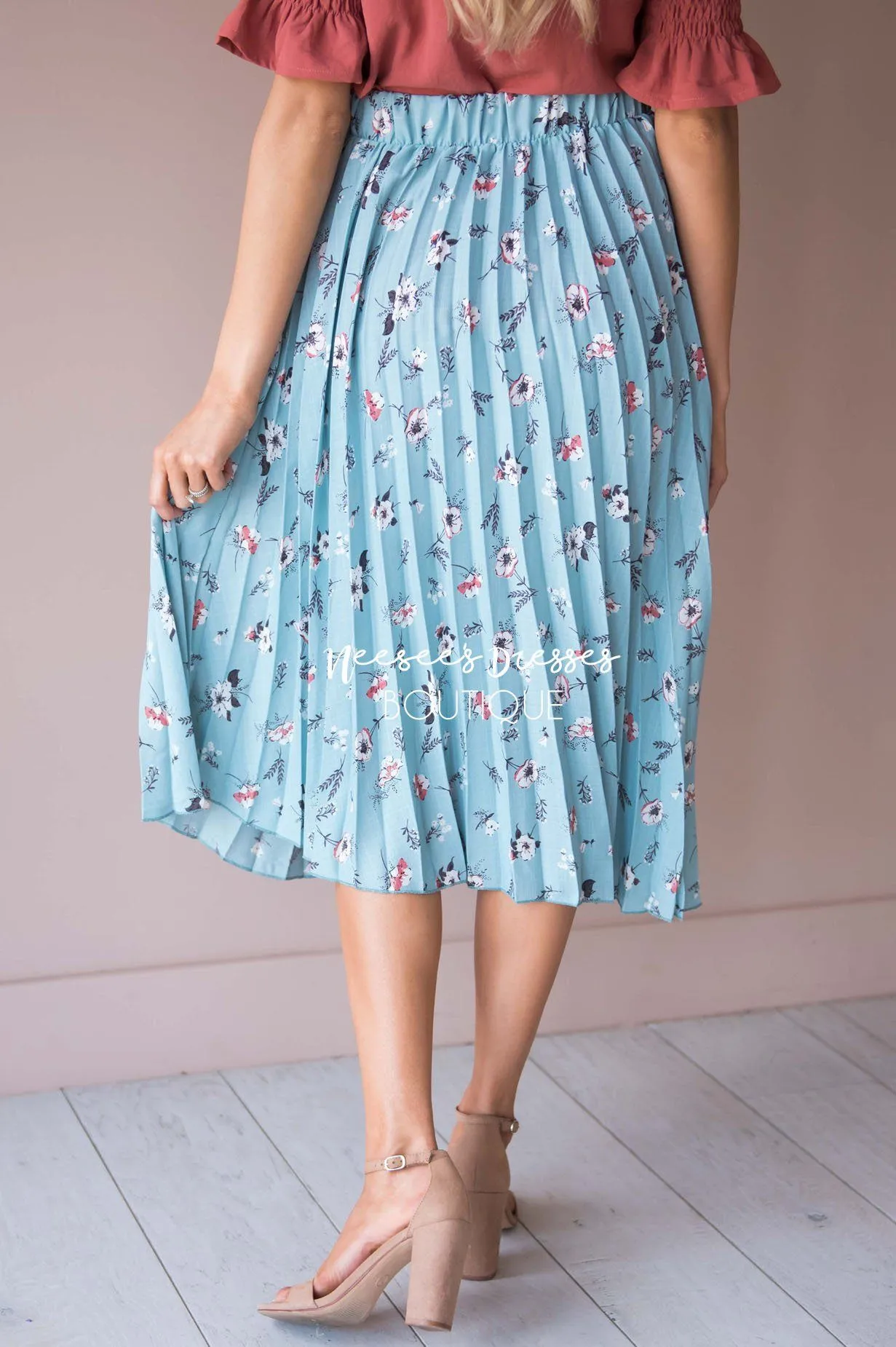 Bloom With Grace Accordion Floral Skirt