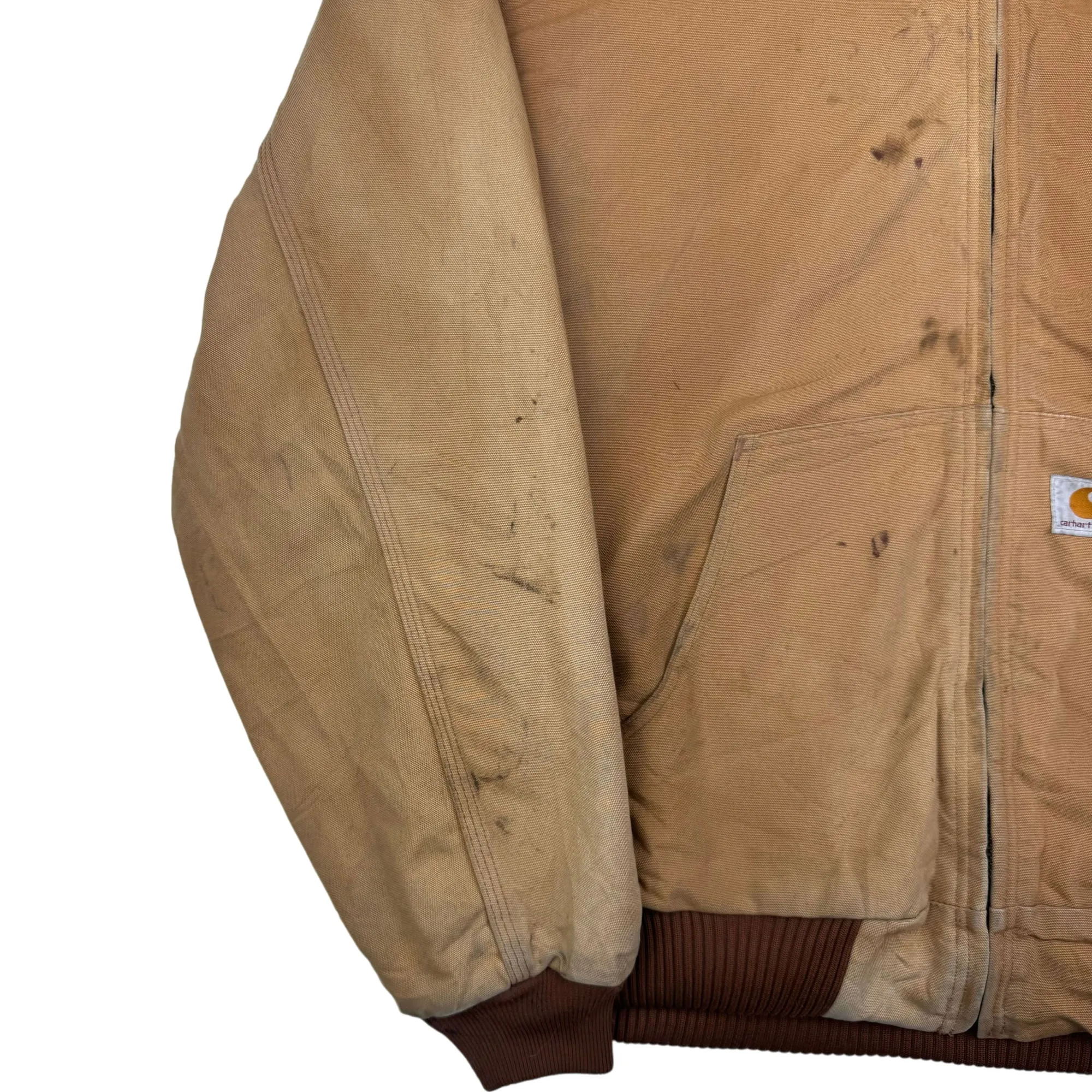 Carhartt Sunfaded Distressed Active Jacket Beige J140 BRN