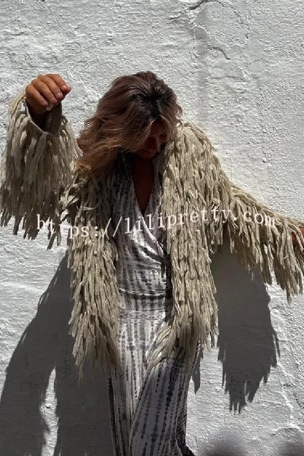 Caught Crushing Fringe Knit Loose Cardigan