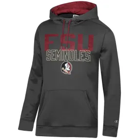 Champion Men's FSU Seminoles/Seminole Logo Performance Hood - Gunsmoke