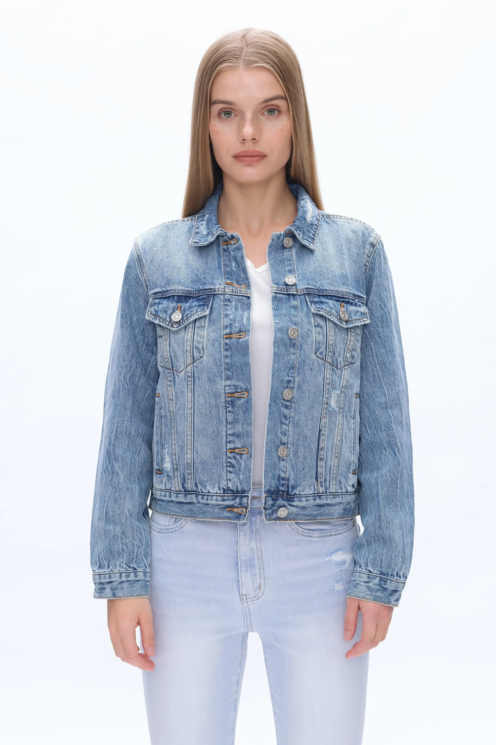 Distressed Denim Jacket