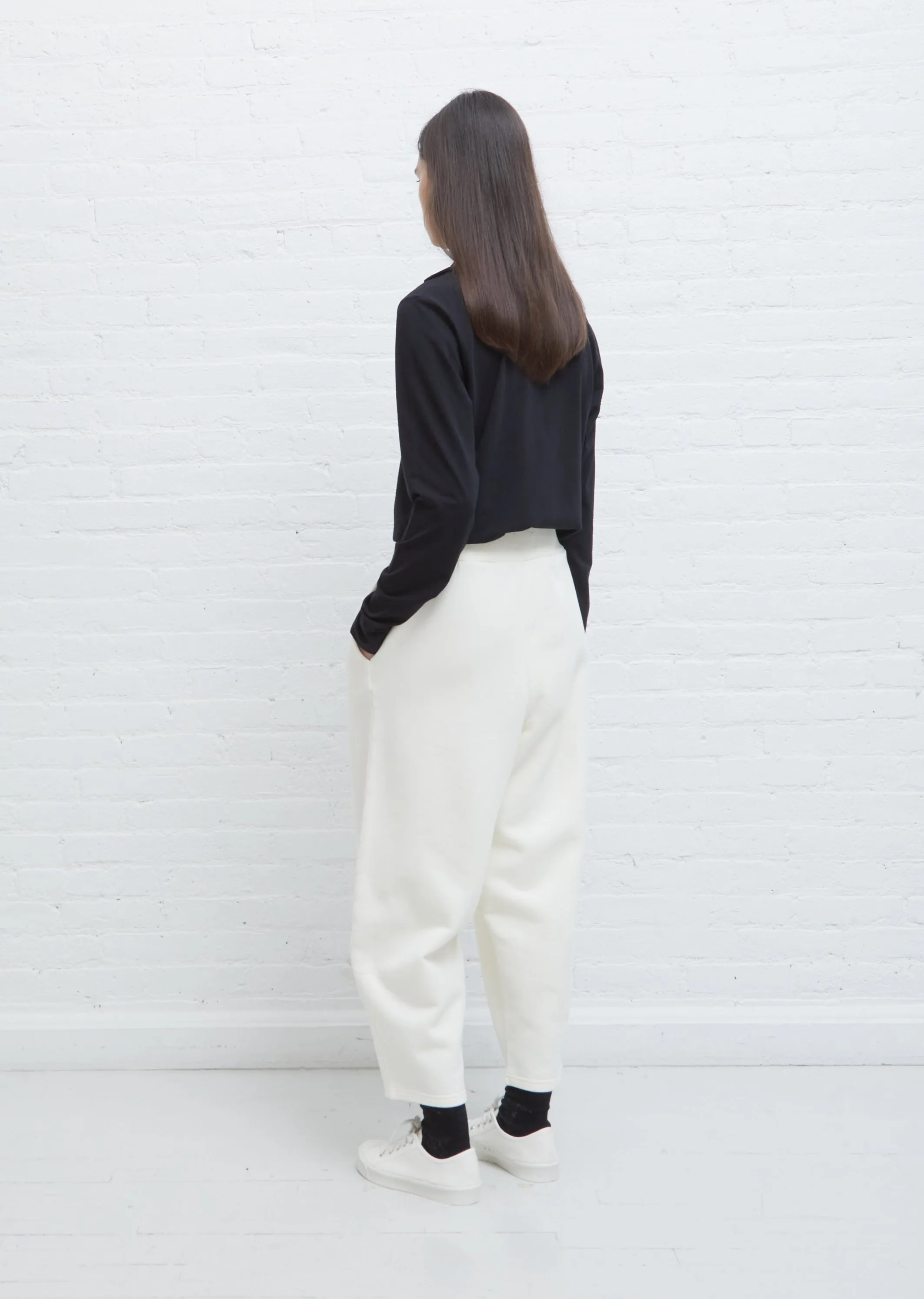 Farley Fleeceback Jersey Pant — Milk