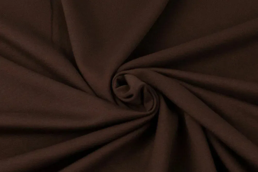 Fashion Premium Nylon Rayon Spandex Ponte De Roma Knit Solid Brown- Price Per Yard