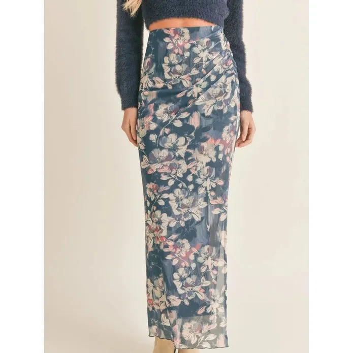 Floral Print Maxi Skirt