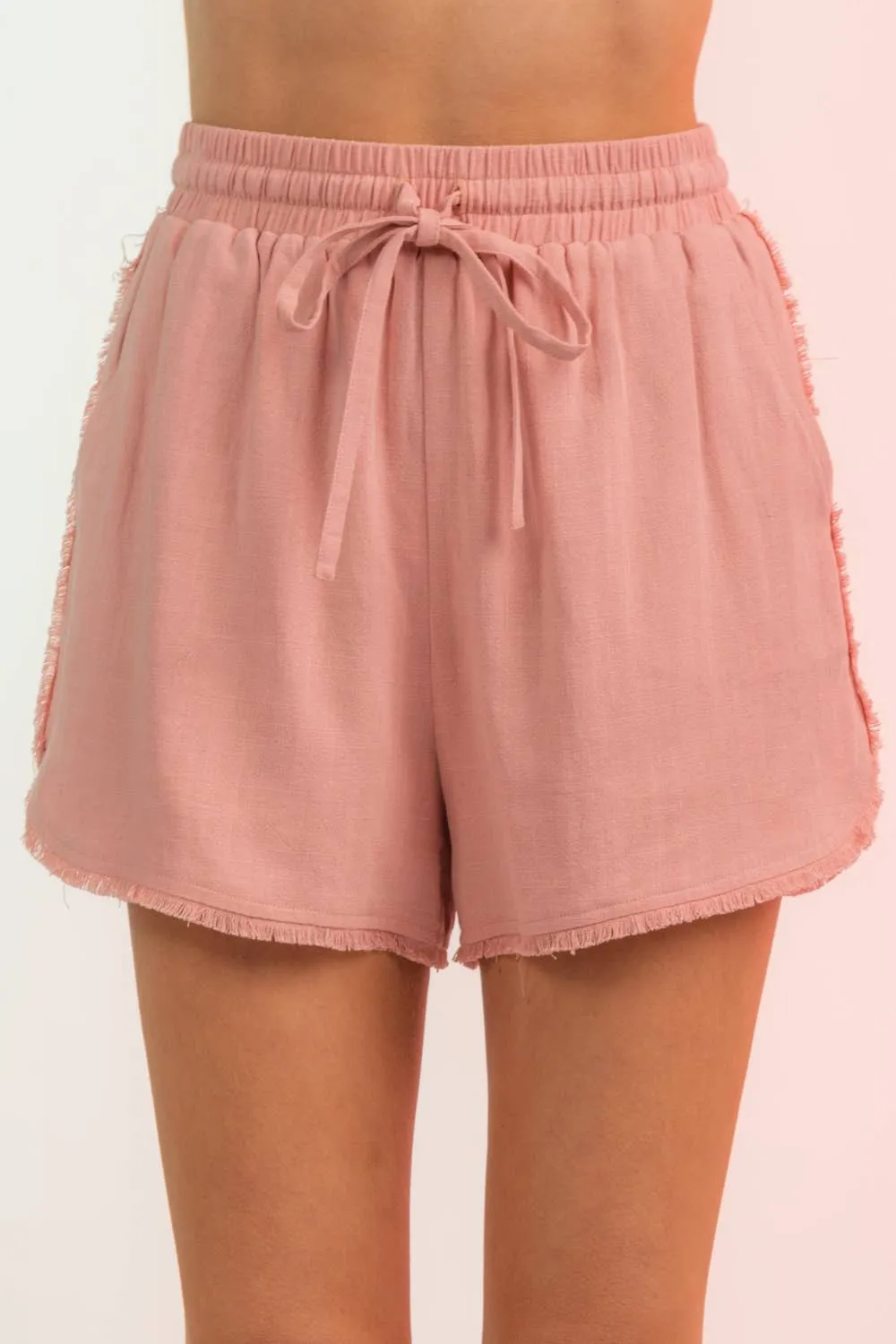 Frayed Hem Mini Shorts