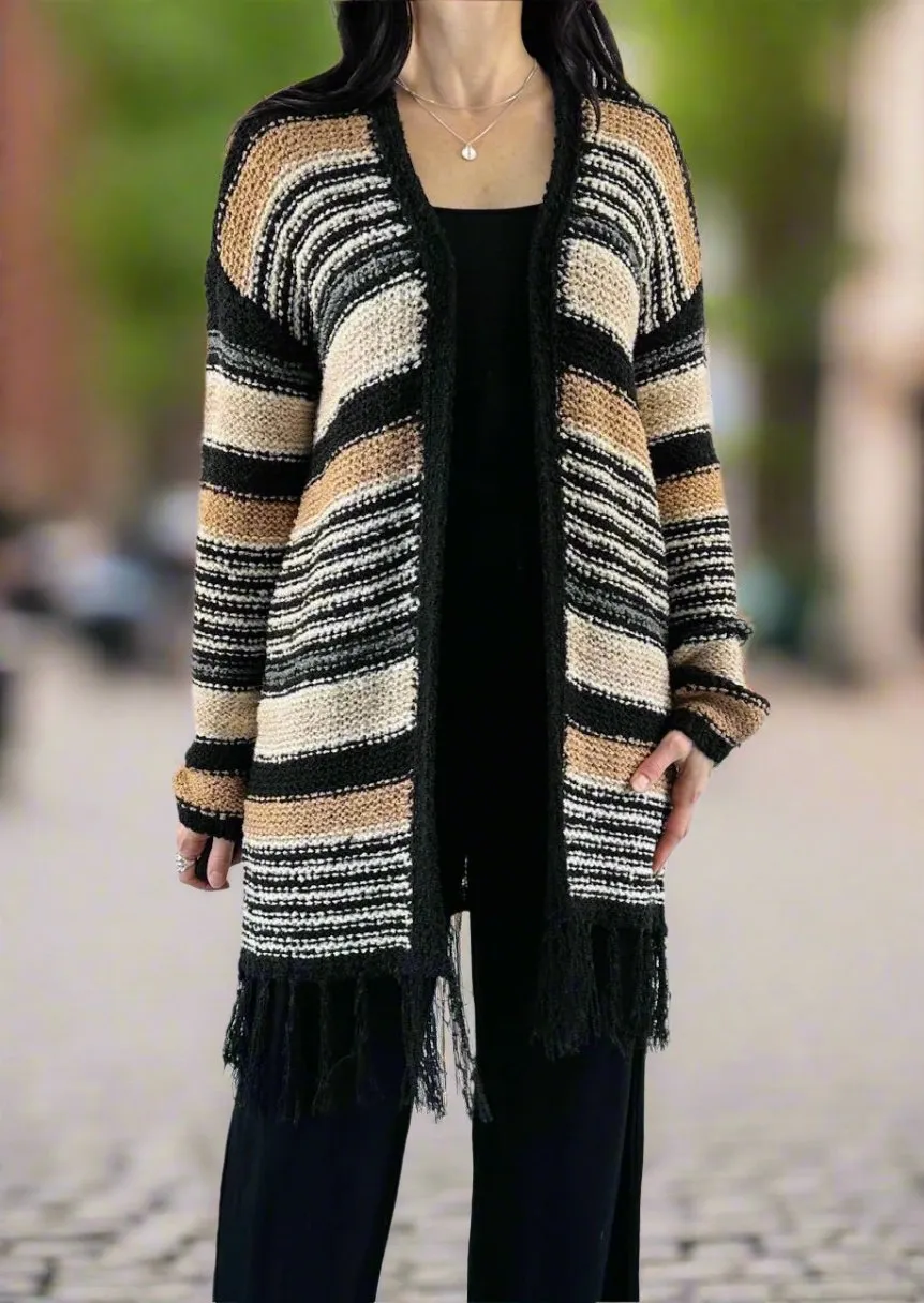 FRINGE CARDIGAN SWEATER