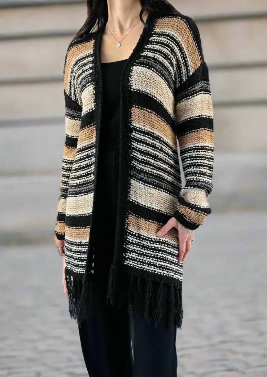 FRINGE CARDIGAN SWEATER