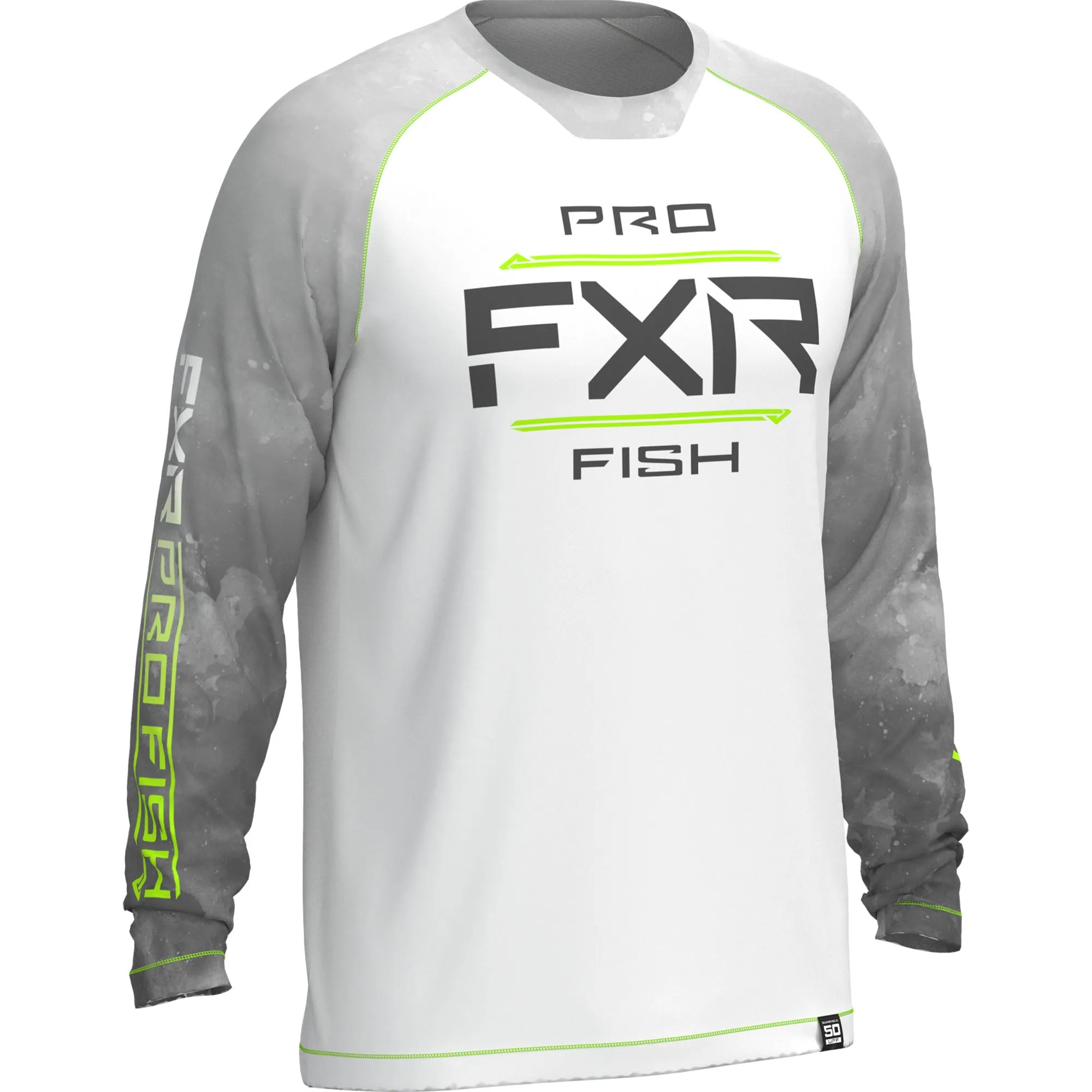 FXR Derby Air UPF Longsleeve T-Shirt White/Lime