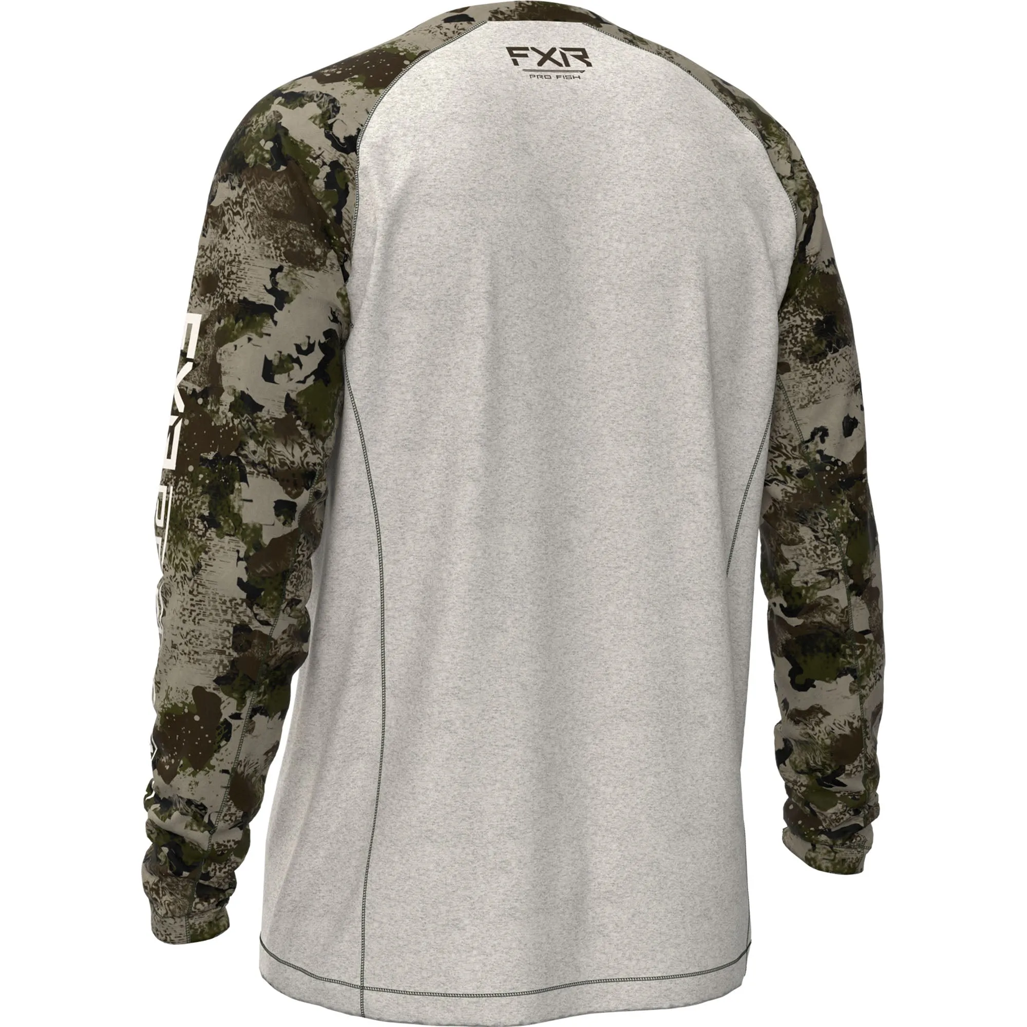 FXR  Mens Bone Heather Army Camo Derby UPF Longsleeve T-Shirt Tee Lightweight