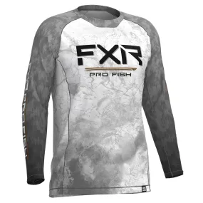 FXR Mens Derby Air UPF Longsleeve T-Shirt Grey Ripple/Copper