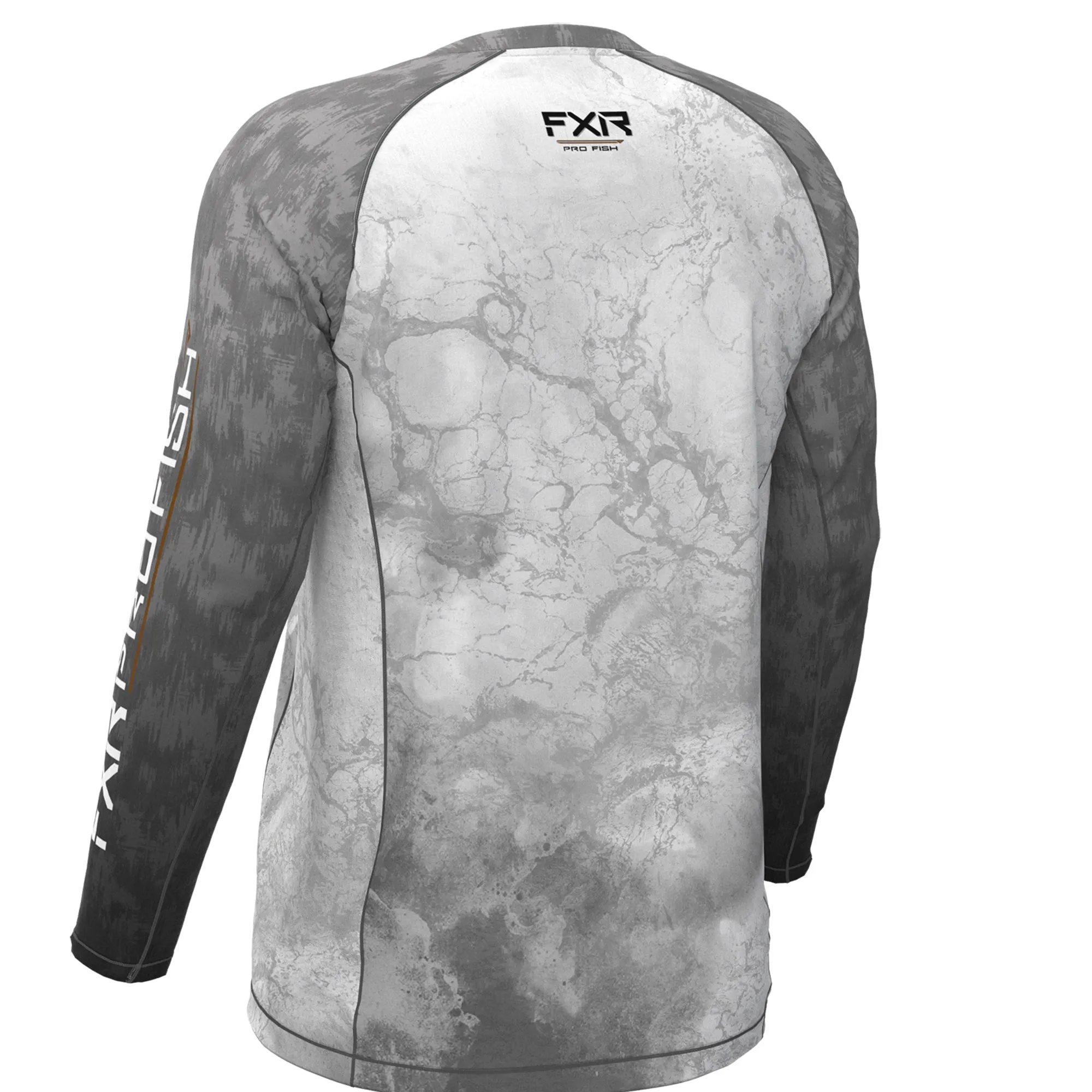 FXR Mens Derby Air UPF Longsleeve T-Shirt Grey Ripple/Copper