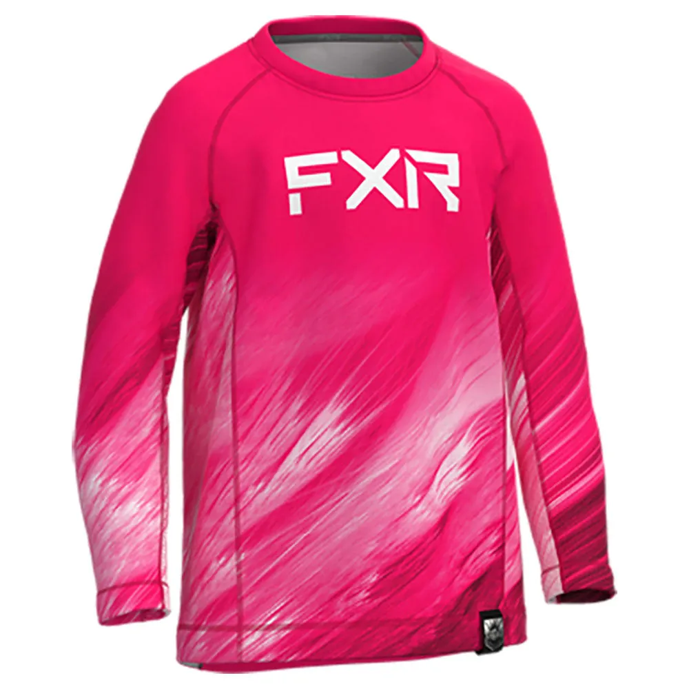 FXR Toddler Attack UPF Longsleeve T-Shirt Razz Optic/White Pink