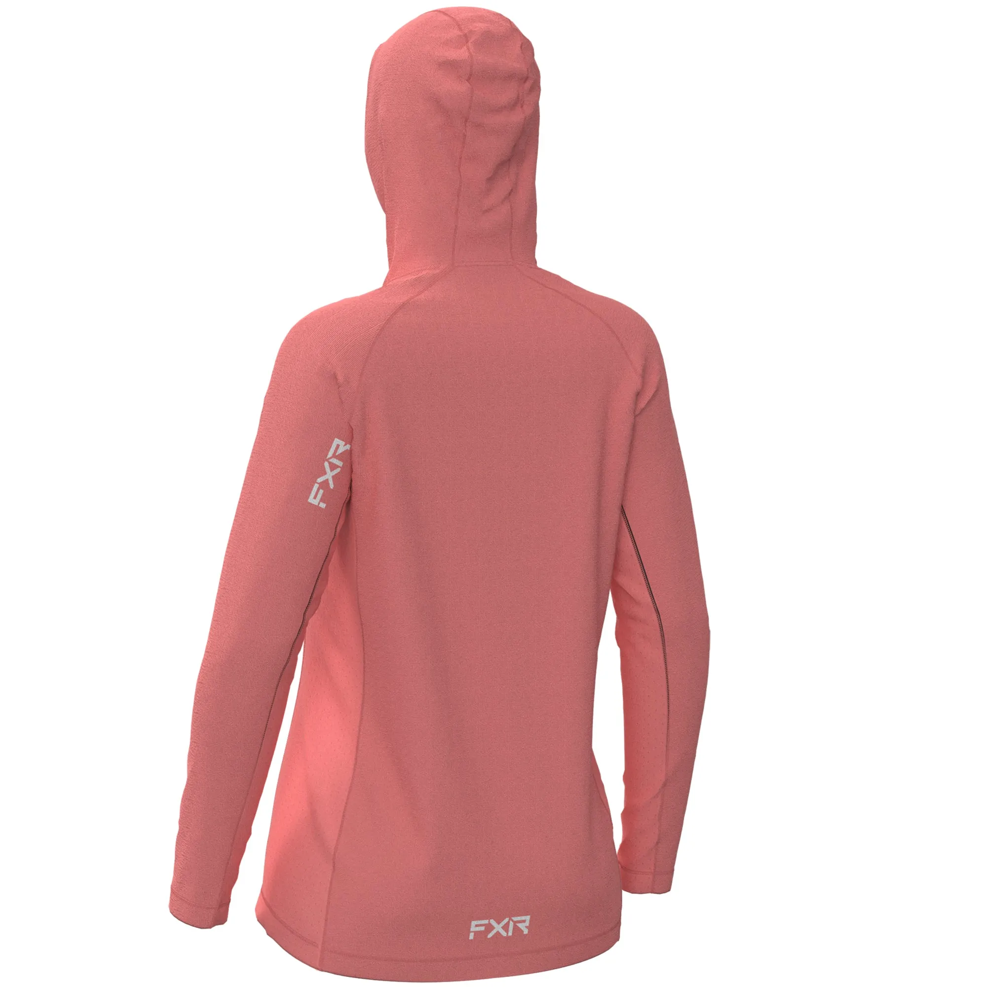 FXR Womens Attack UPF Pullover Hoodie Muted Melon Pink