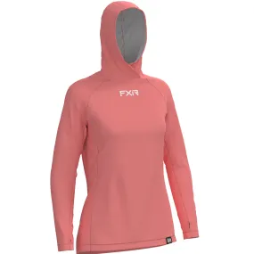 FXR Womens Attack UPF Pullover Hoodie Muted Melon Pink