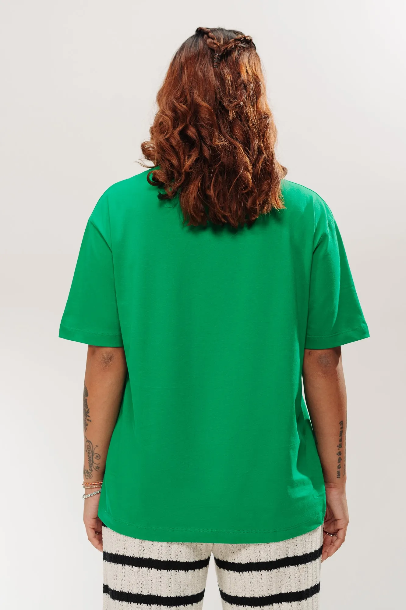 Green Raging Oversized Tees