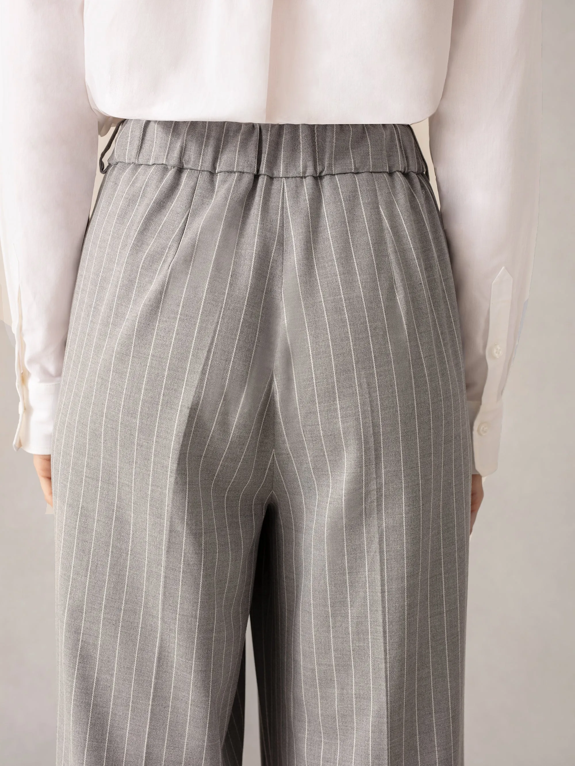 Grey Pinstripe Trousers