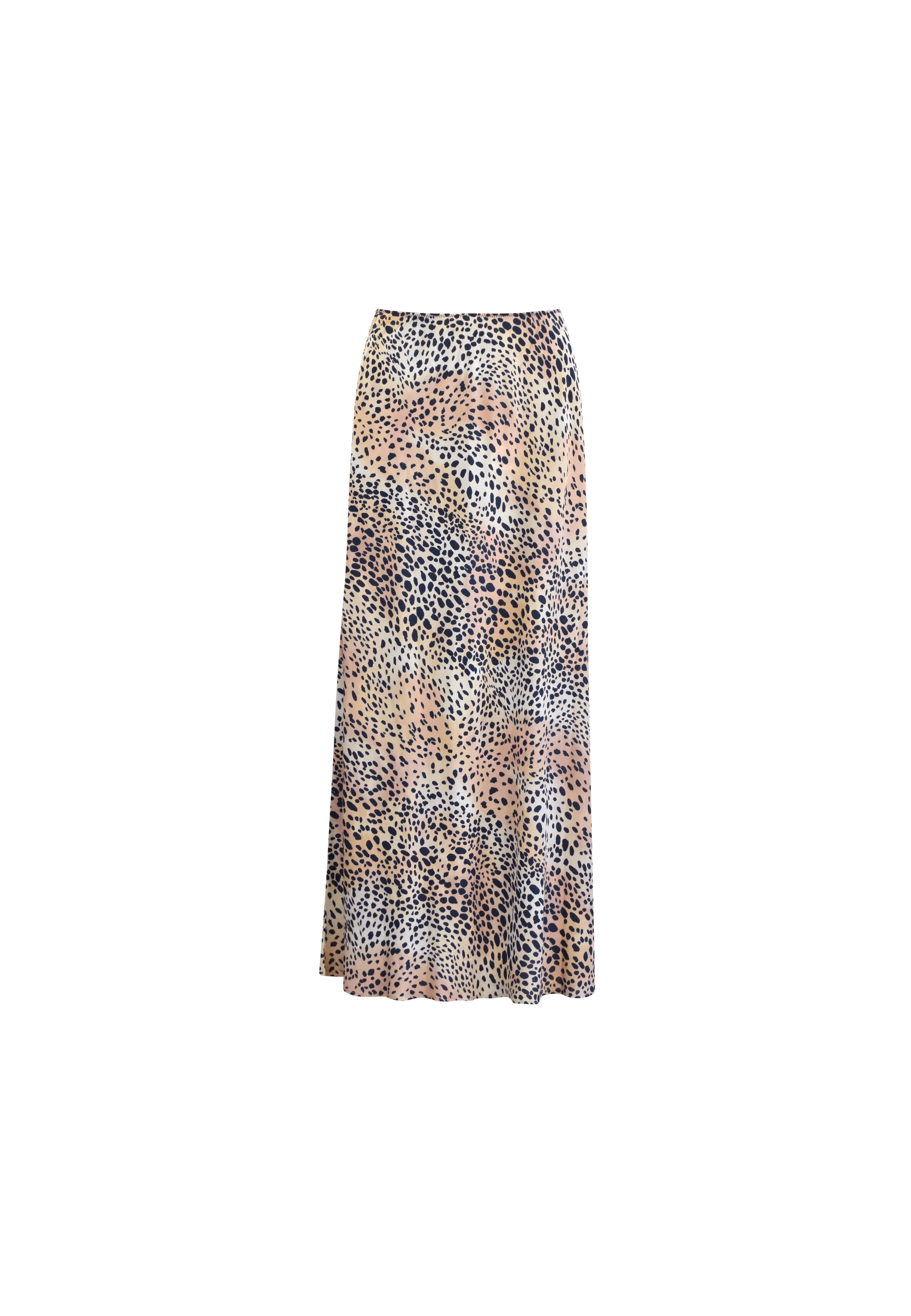 Leopard Print Bias Cut Maxi Skirt