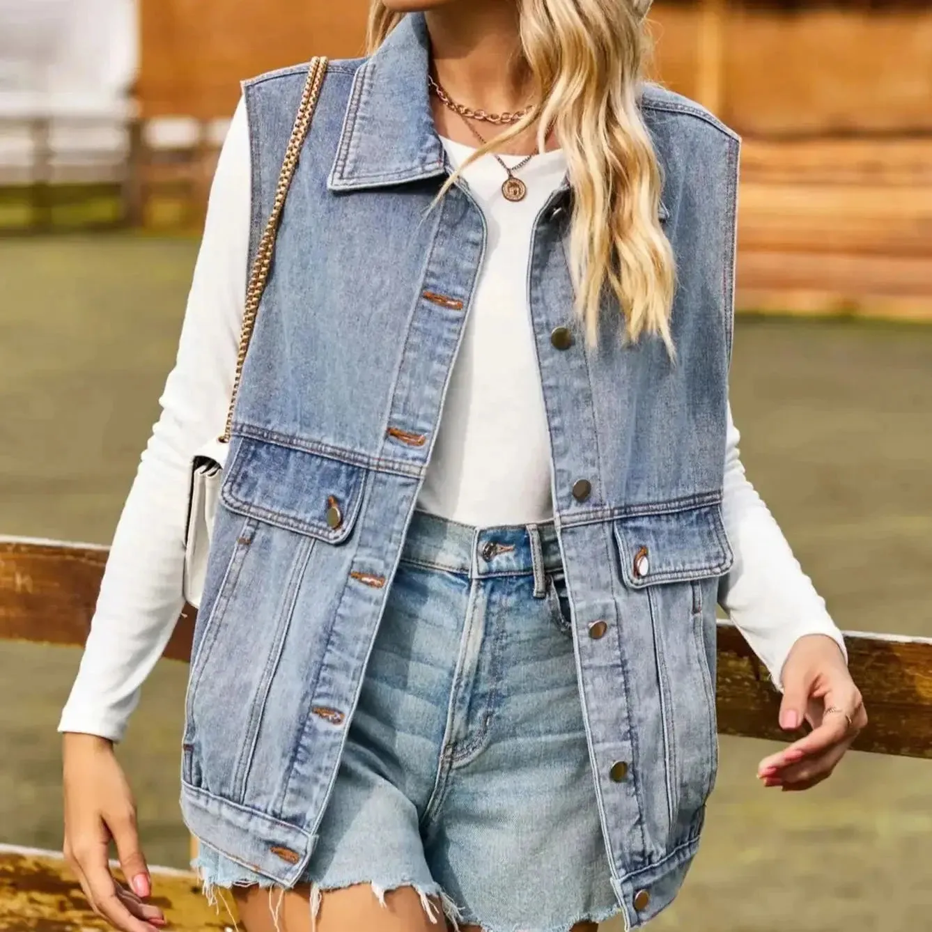 LILY RETRO DENIM VEST