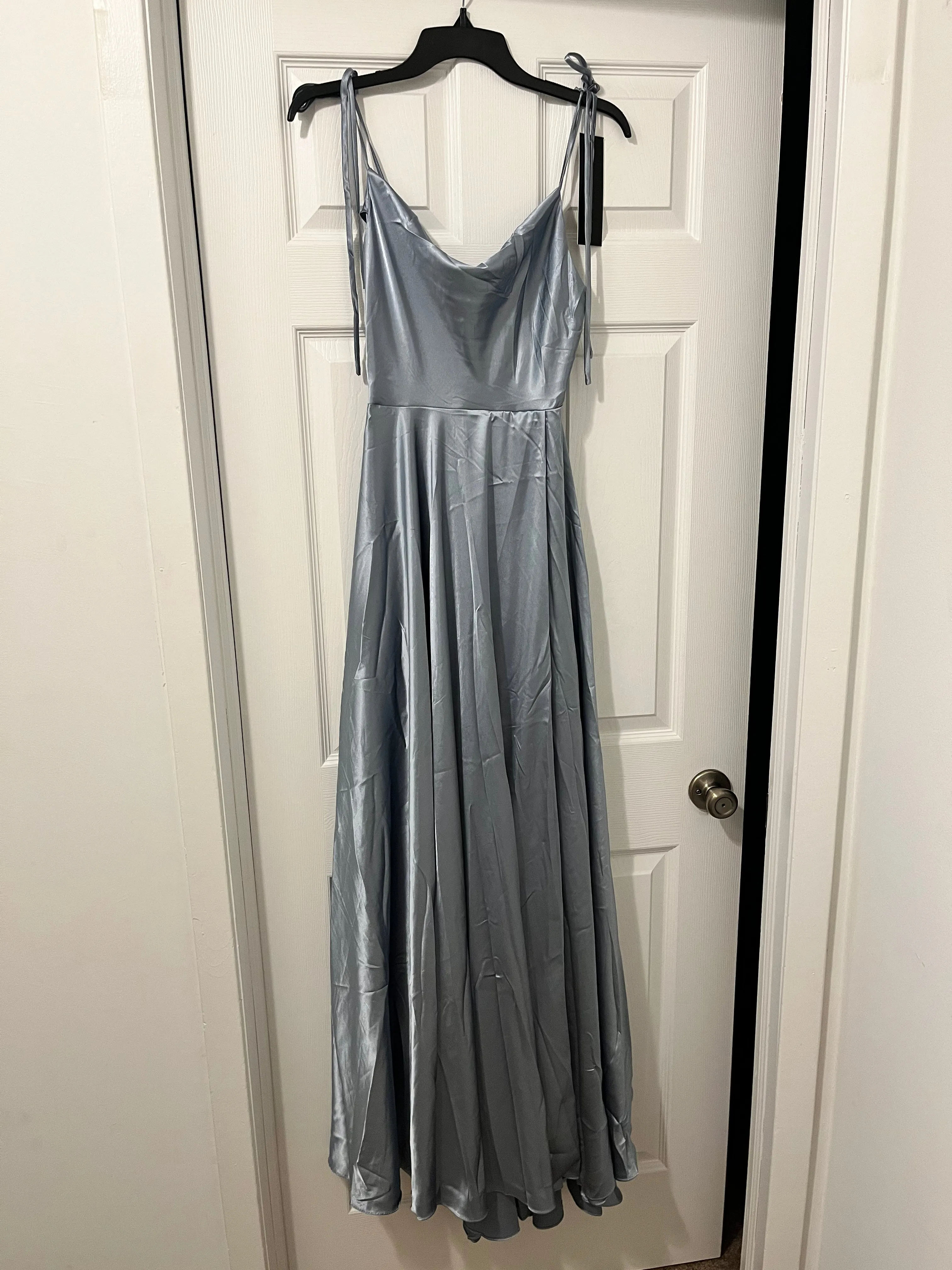 Long Satin A-line Dress by Cinderella Divine BD104