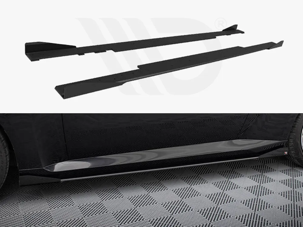 Maxton Design - STREET PRO SIDE SKIRTS DIFFUSERS   FLAPS BMW 2 COUPE G42