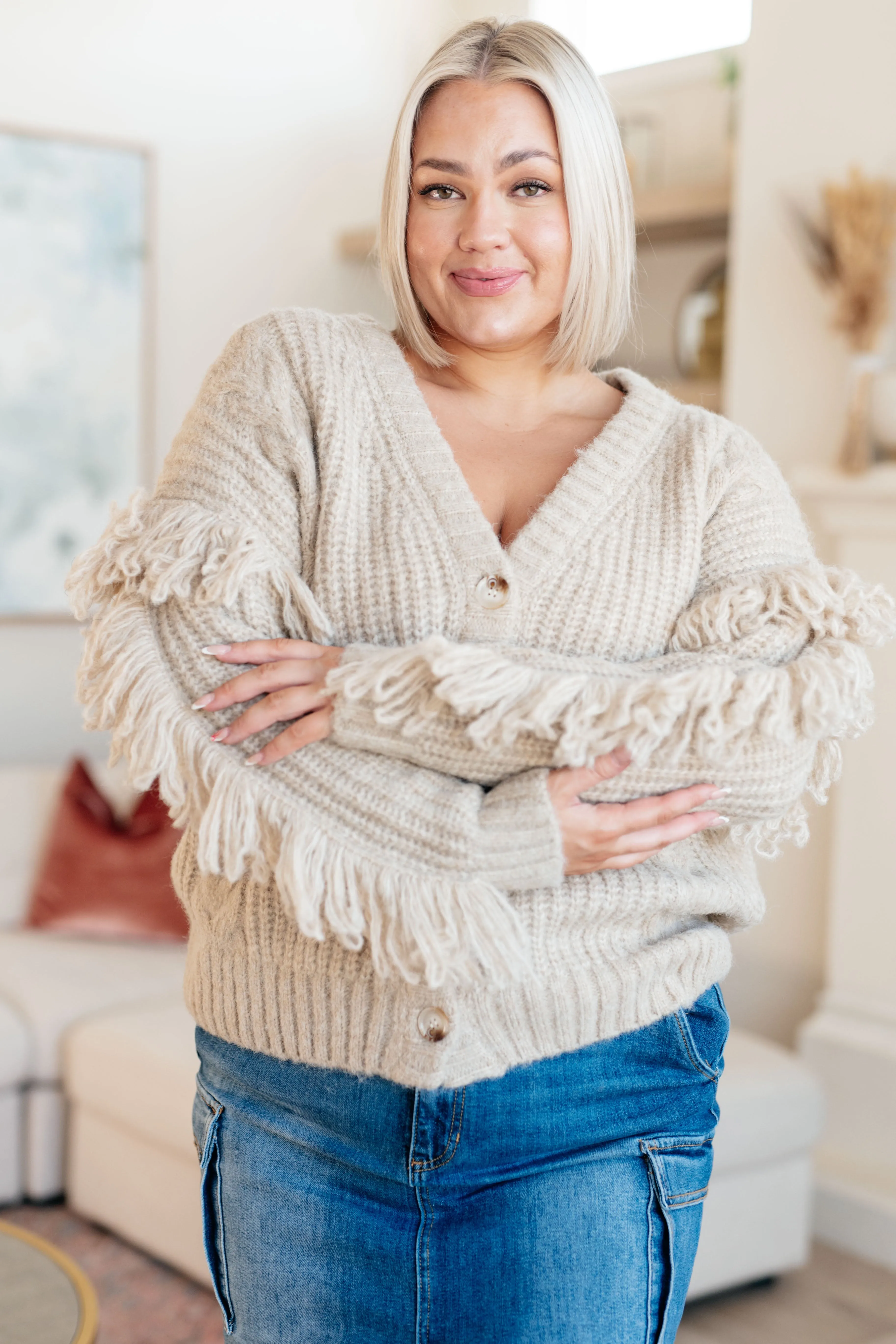 Melanie Fringe Cardigan