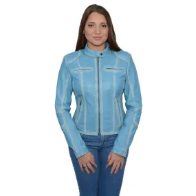 Milwaukee Leather SFL2830 Women's Aqua Scuba Style Sheepskin Fashion