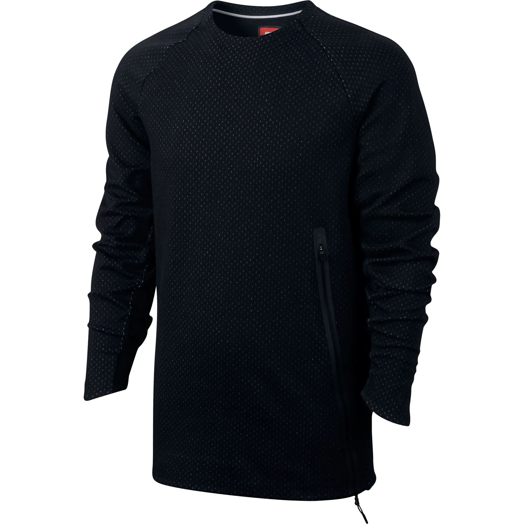 Nike Tech Fleece Crew Neck Men's Casual Fashion Warm Sweatshirt Black