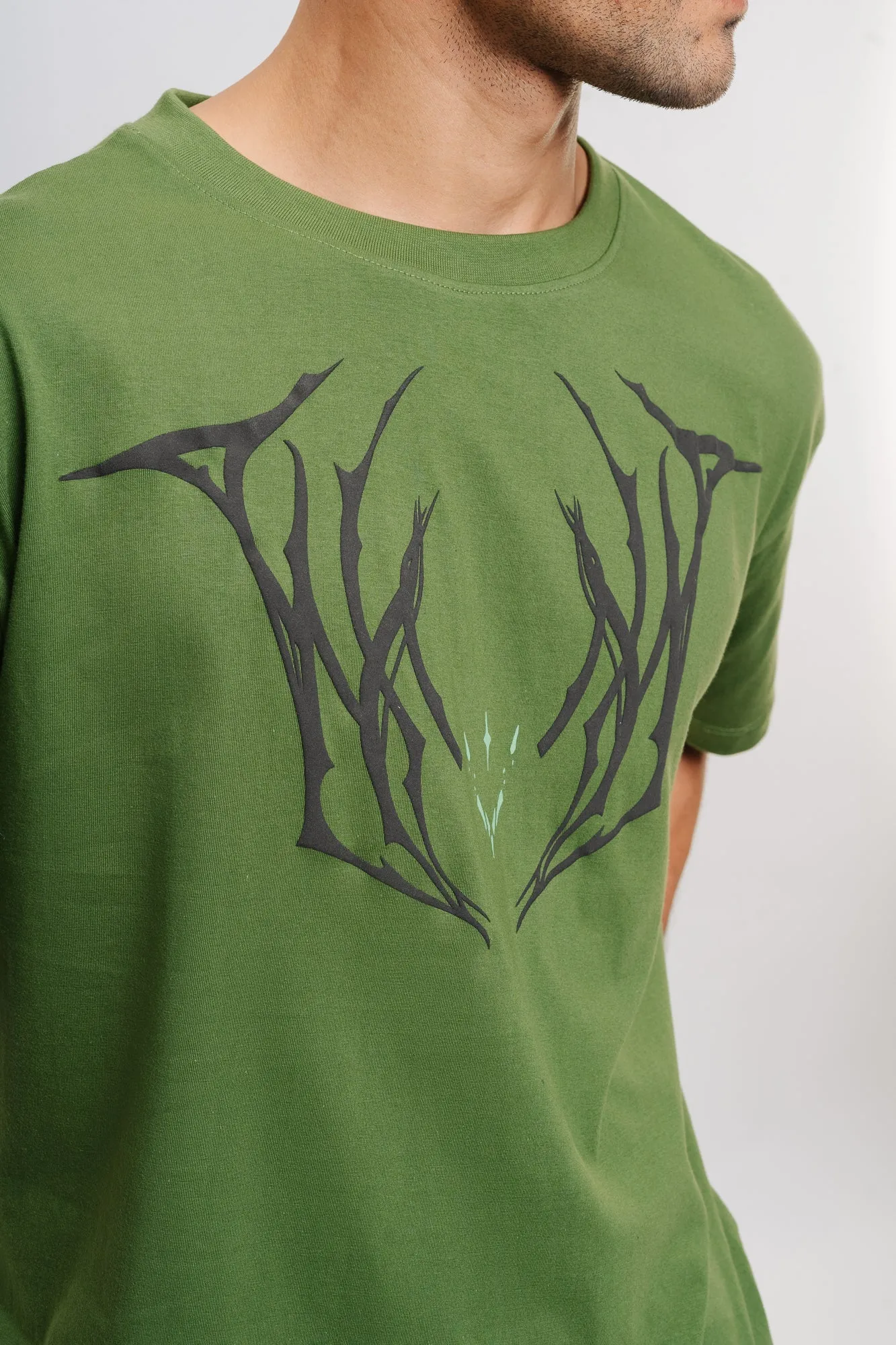 Olive Demonic Men's Oversized Tees