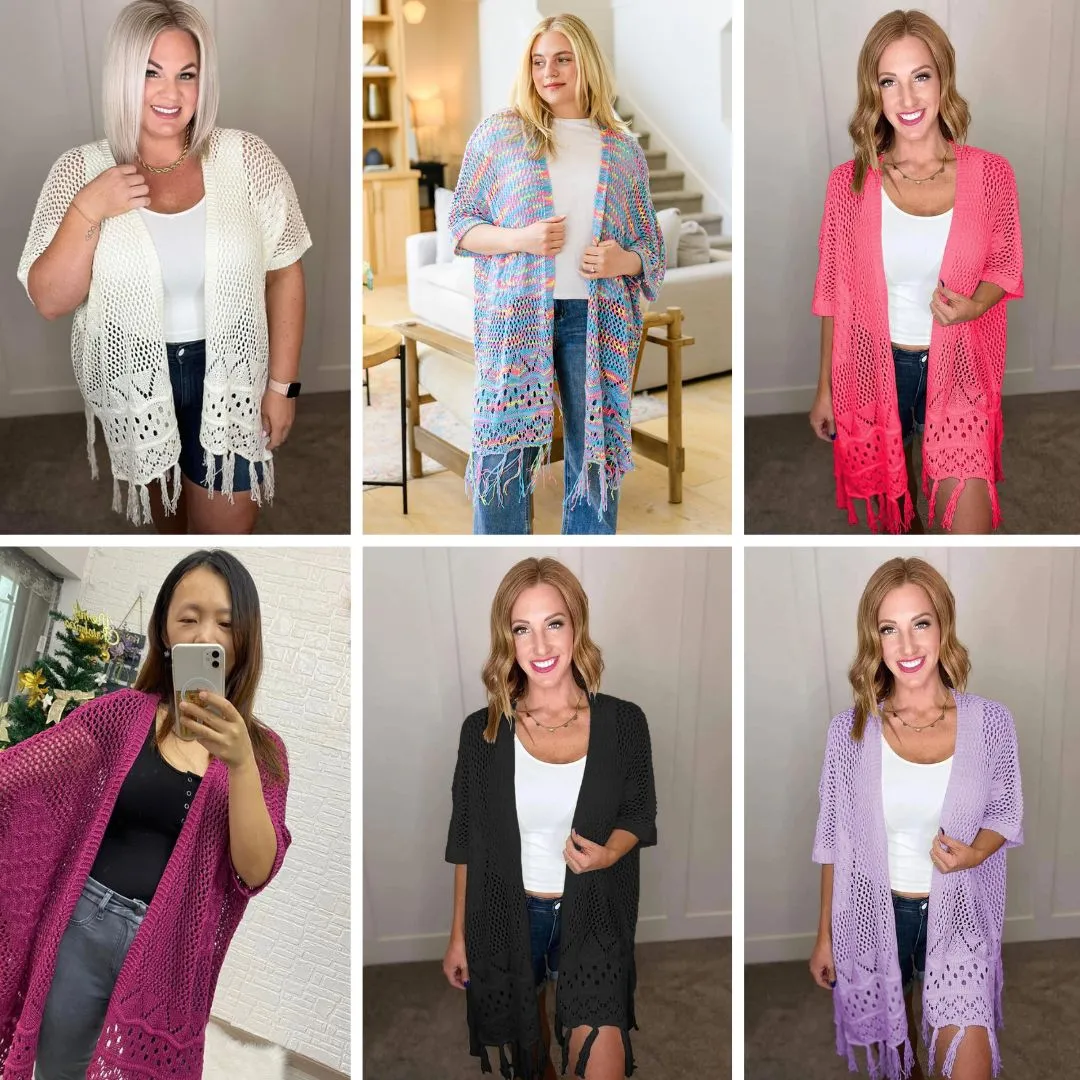 PREORDER: Amanda Crochet Cardigan in Six Colors