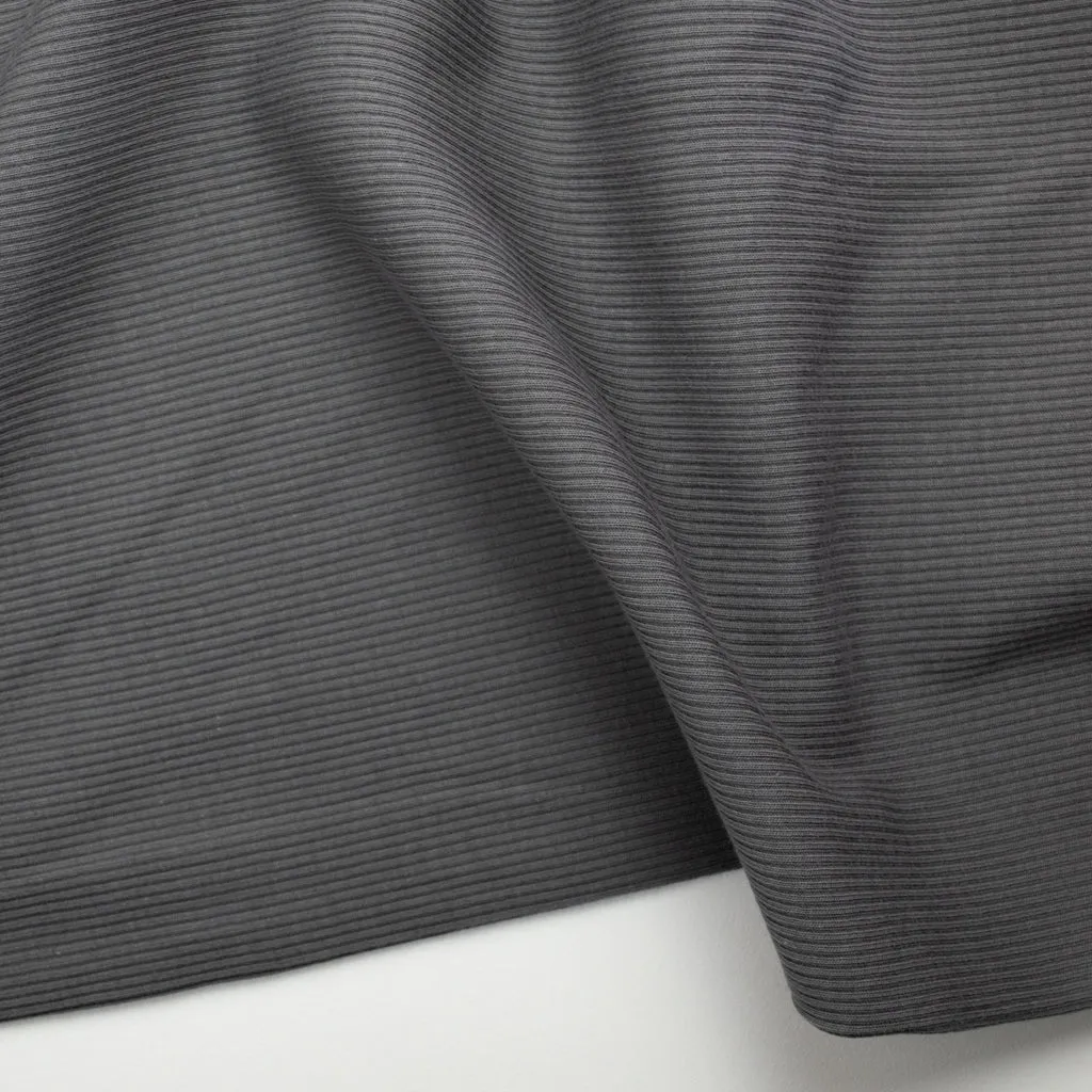 Ribbed Cotton Jersey - Steel Grey