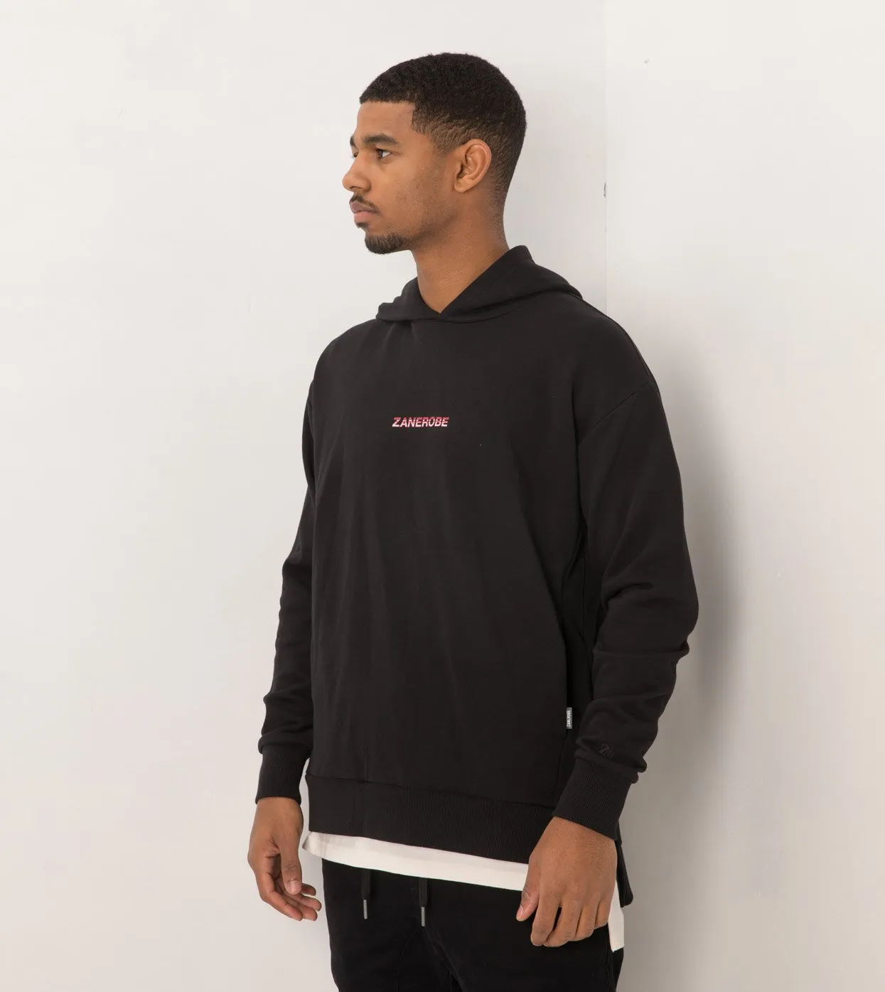 Season Rugger Hood Sweat Black