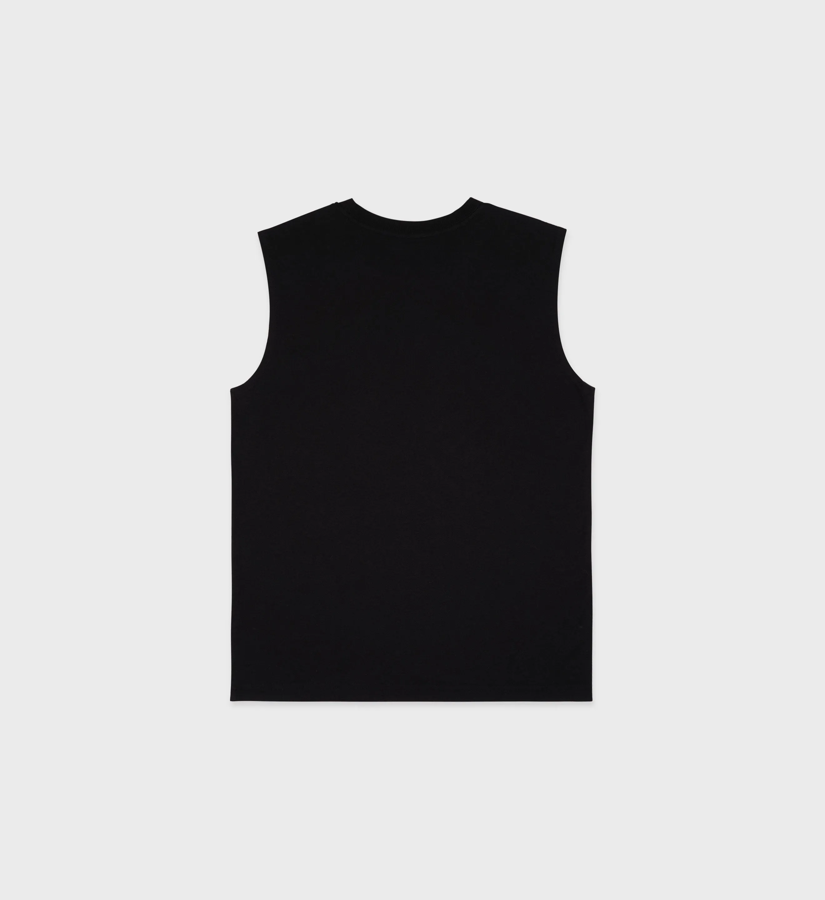 Serif Logo Muscle Tee - Black/White