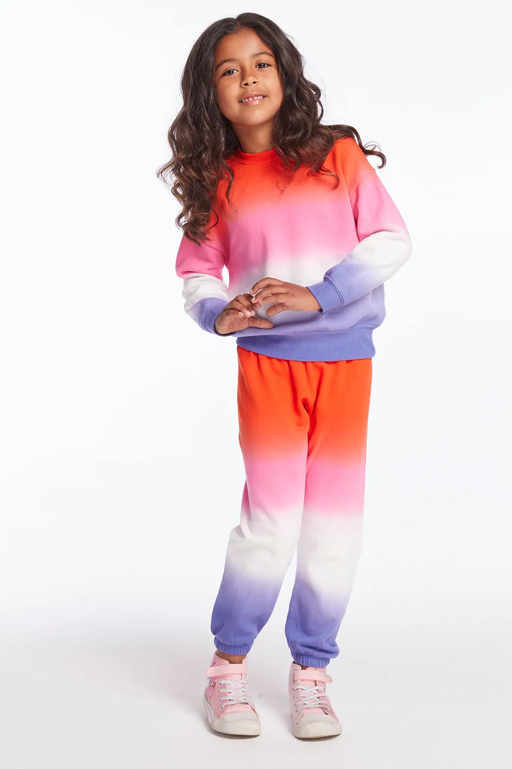 Slim Slouchy Candy Sunset Girls Sweatpants