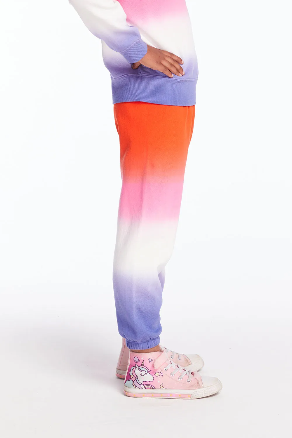 Slim Slouchy Candy Sunset Girls Sweatpants