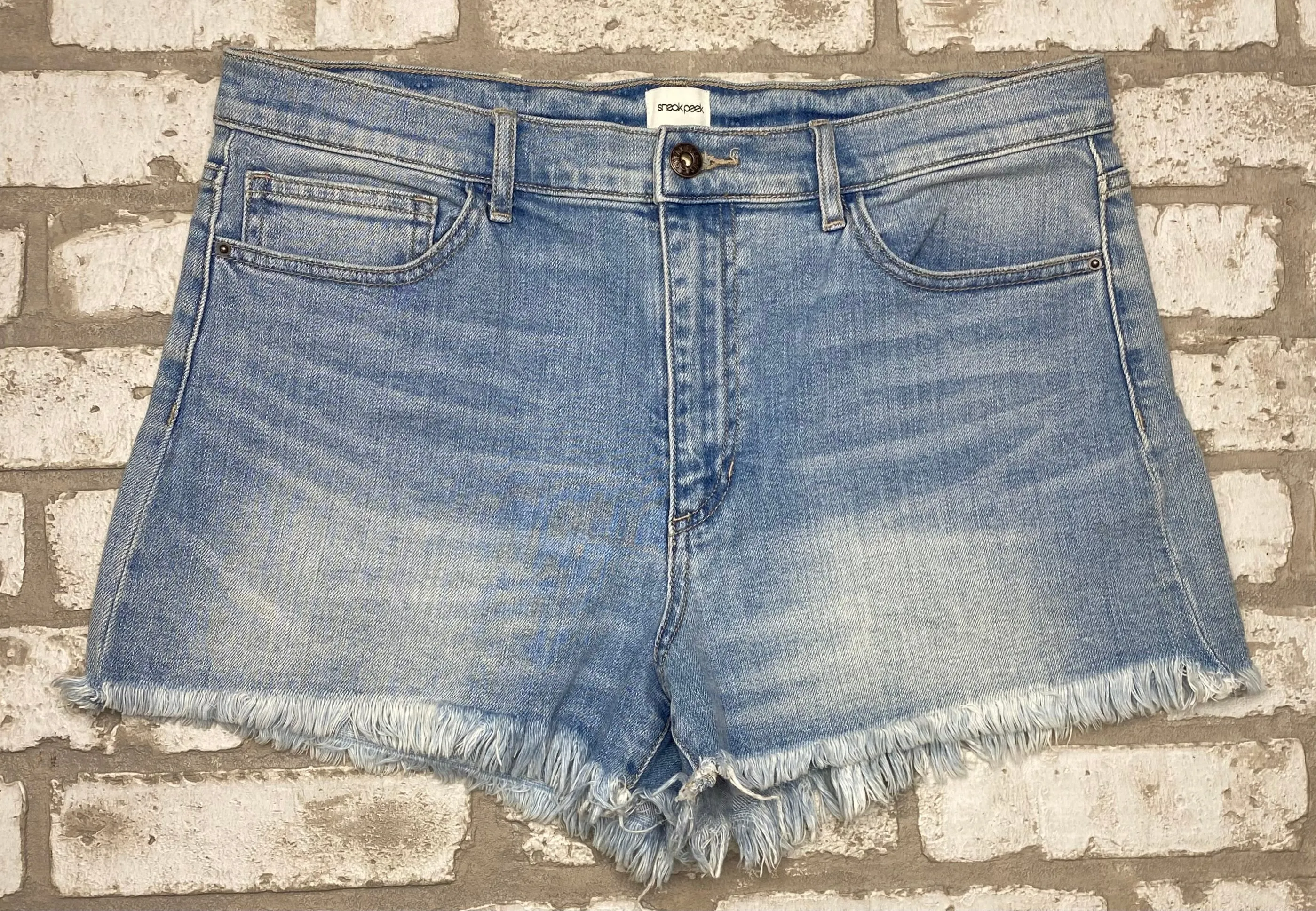 Sneak Peek High Rise Shorts- (L/10)