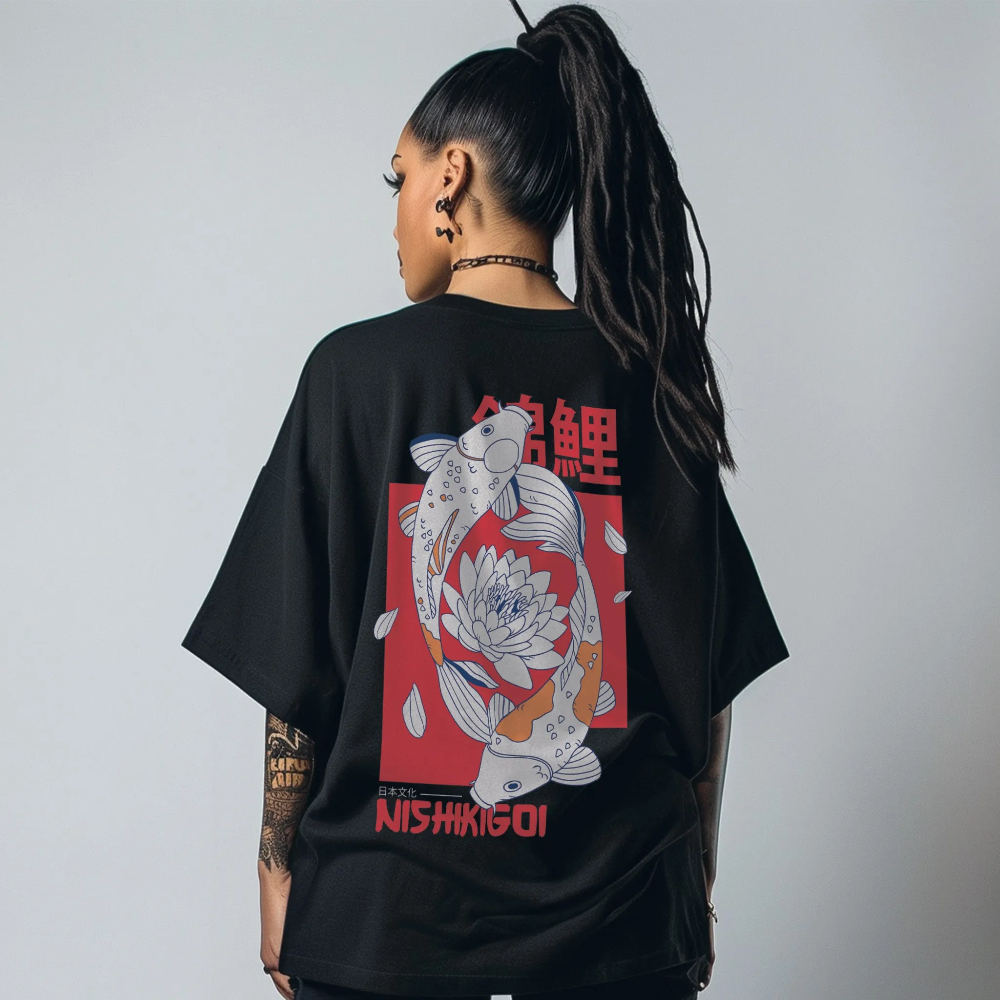 Unisex Nishikigoi Oversized Graphic Tees