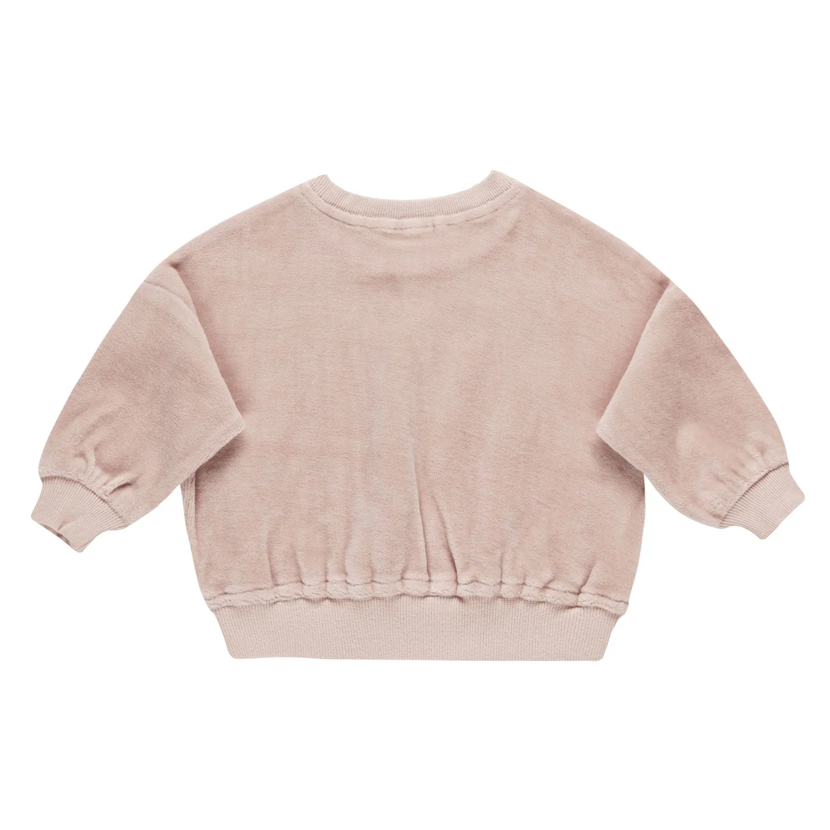 Velour Relaxed Sweatshirt - Blush - FINAL SALE