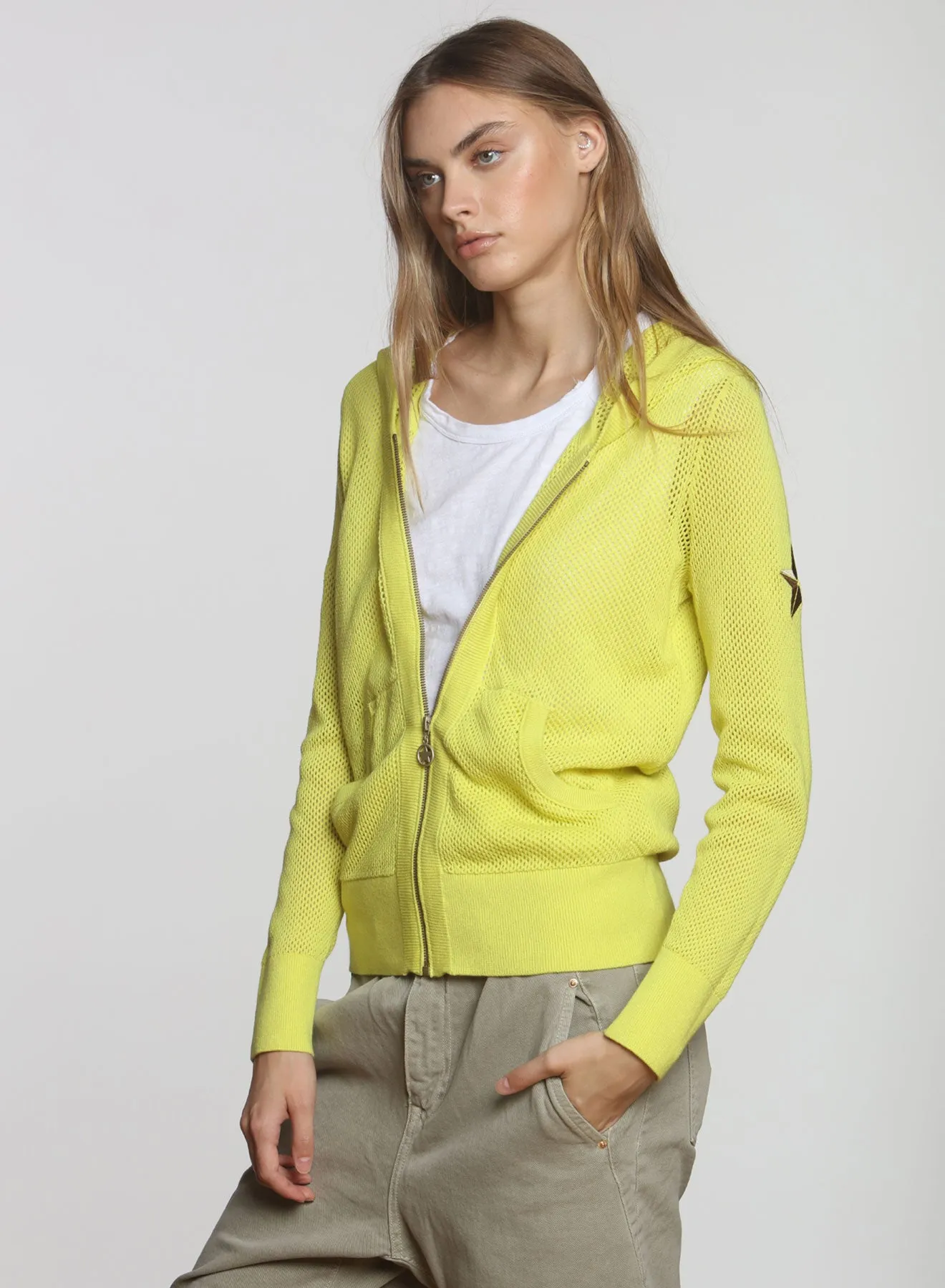 Wendy Mesh Hoodie - Citric