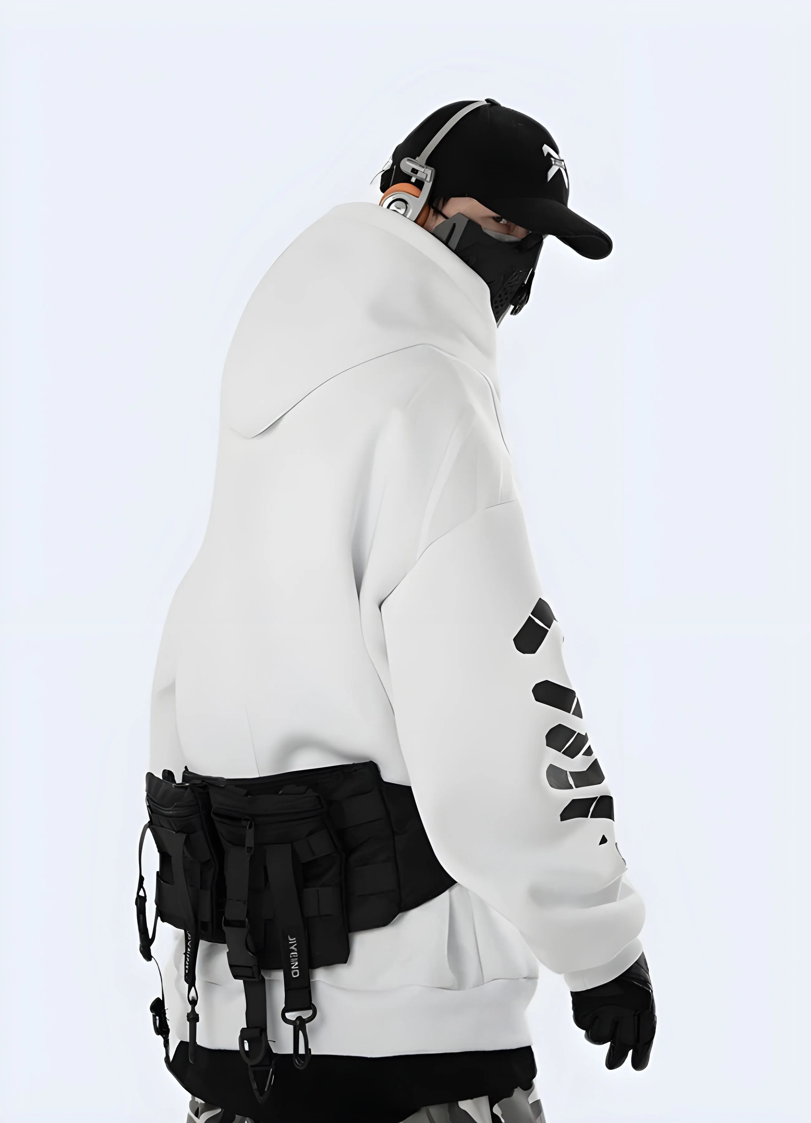 White Cyberpunk Hoodie