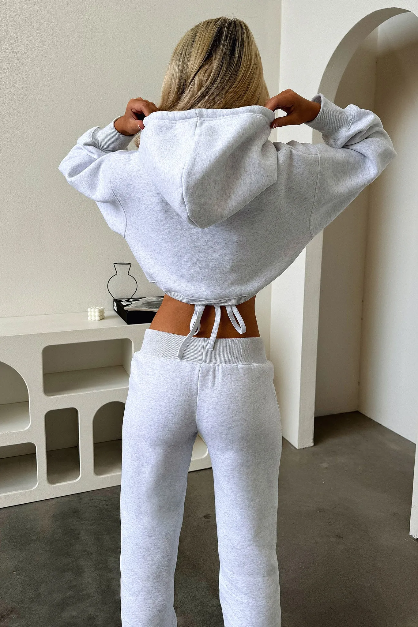 Zaina Cropped Hoodie - Grey